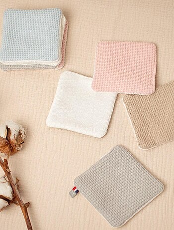 Wasbare babydoekjes 8 stuks, honingraat | sevira kids
