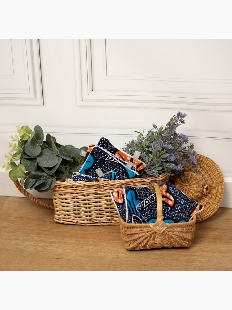 Wasbare doekjes 8 stuks, wax wedding flowers Wit - Kiabi