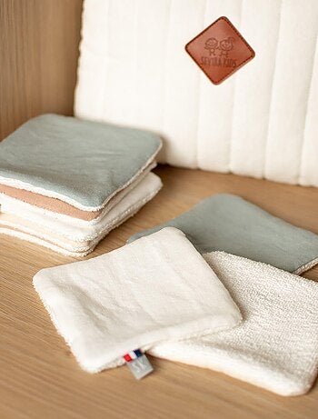 Wasbare linnen babydoekjes, 8 stuks