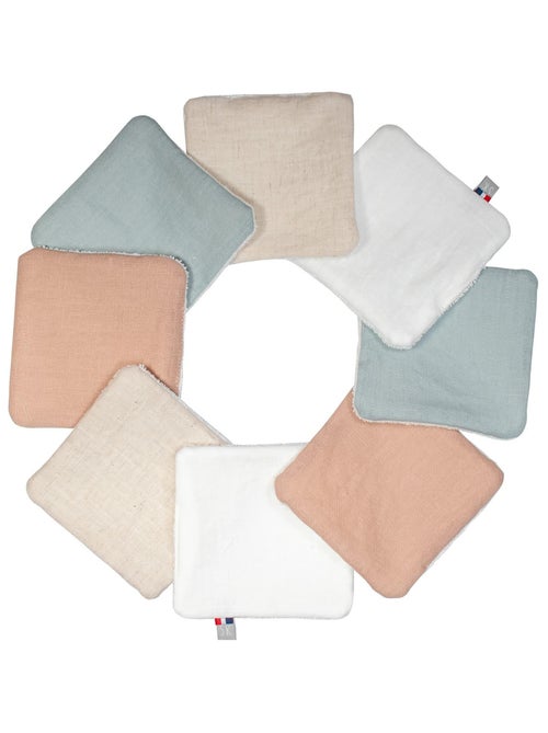 Wasbare linnen babydoekjes, 8 stuks - Kiabi Wasbare linnen babydoekjes, 8 stuks - Kiabi