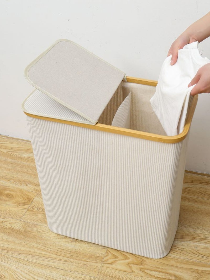 Wasmanden van Katoen Bambou PROMO LINGE Wit - Kiabi
