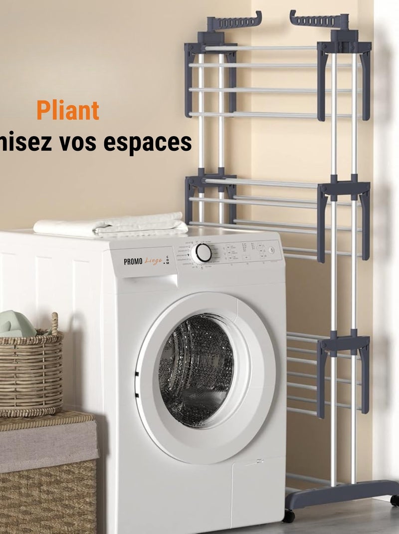 Wasrekken van plastique promo linge Grijs - Kiabi