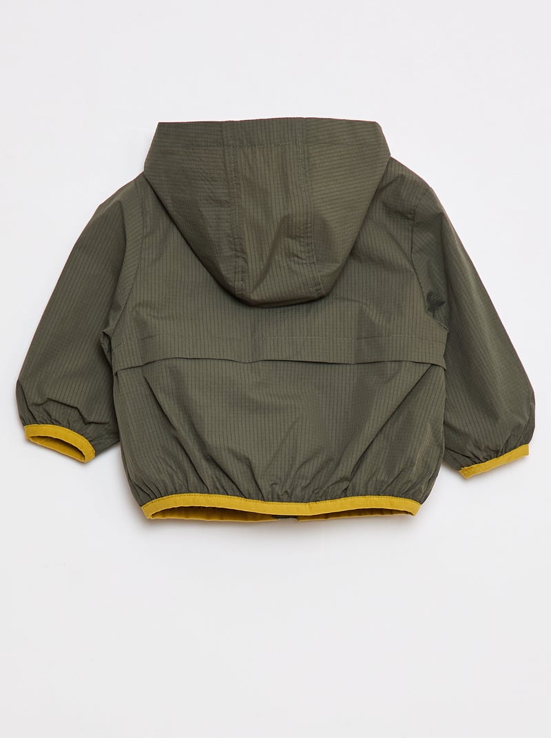 Waterafstotend windjack met capuchon Groen - Kiabi