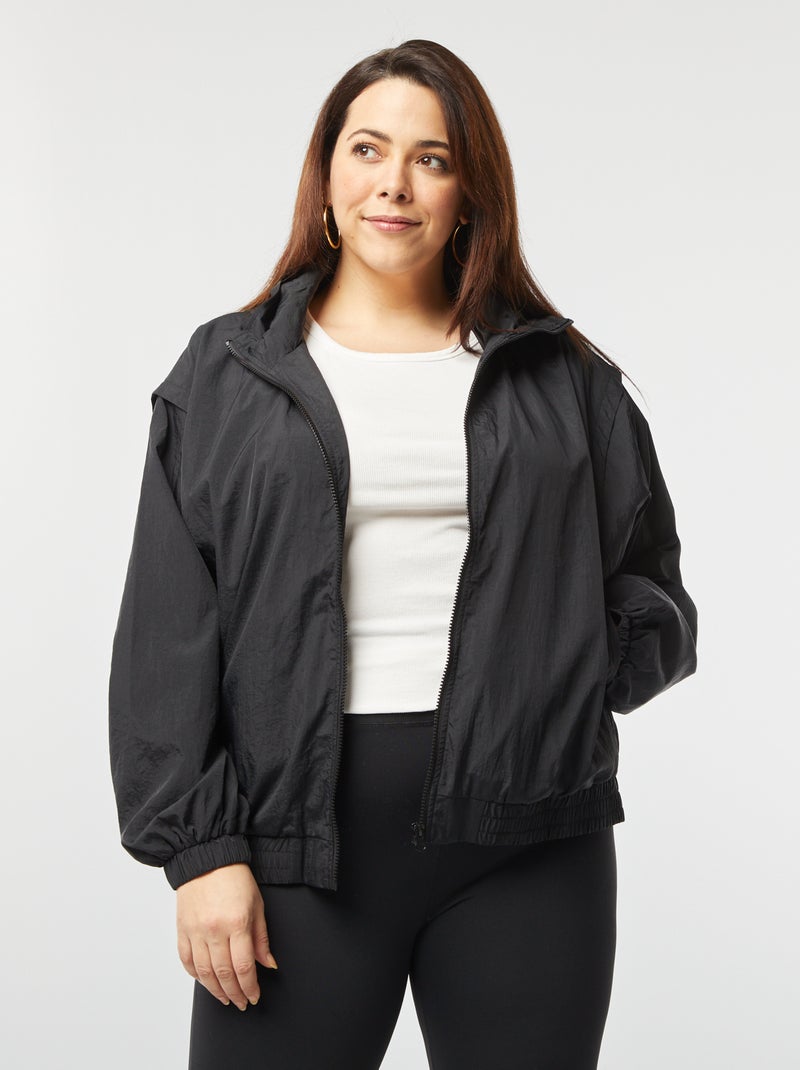 Waterafstotend windjack zwart - Kiabi