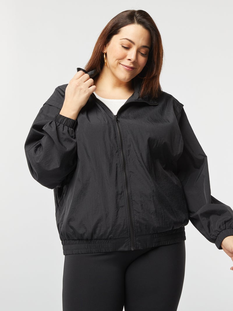 Waterafstotend windjack zwart - Kiabi