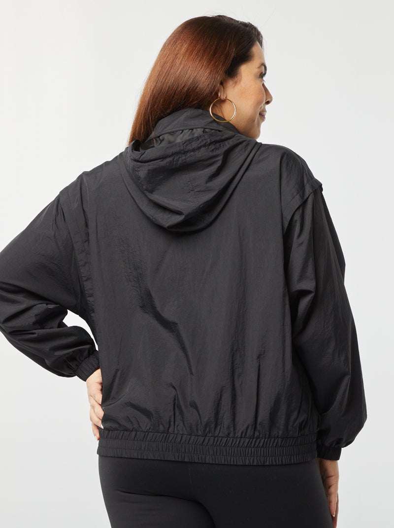 Waterafstotend windjack zwart - Kiabi