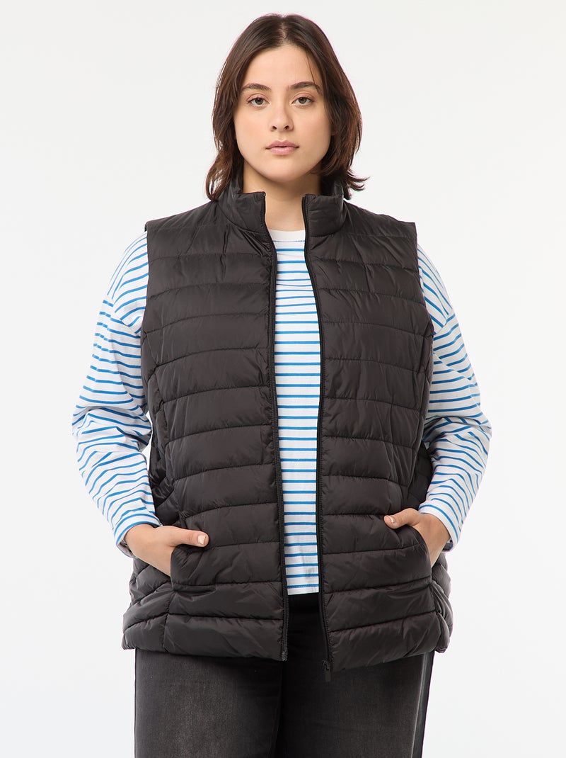Waterafstotende bodywarmer zwart - Kiabi
