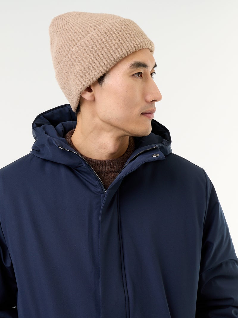 Waterafstotende capuchonparka Blauw - Kiabi