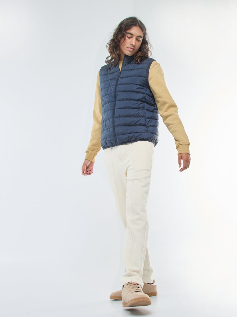 Waterafstotende effen bodywarmer Blauw - Kiabi