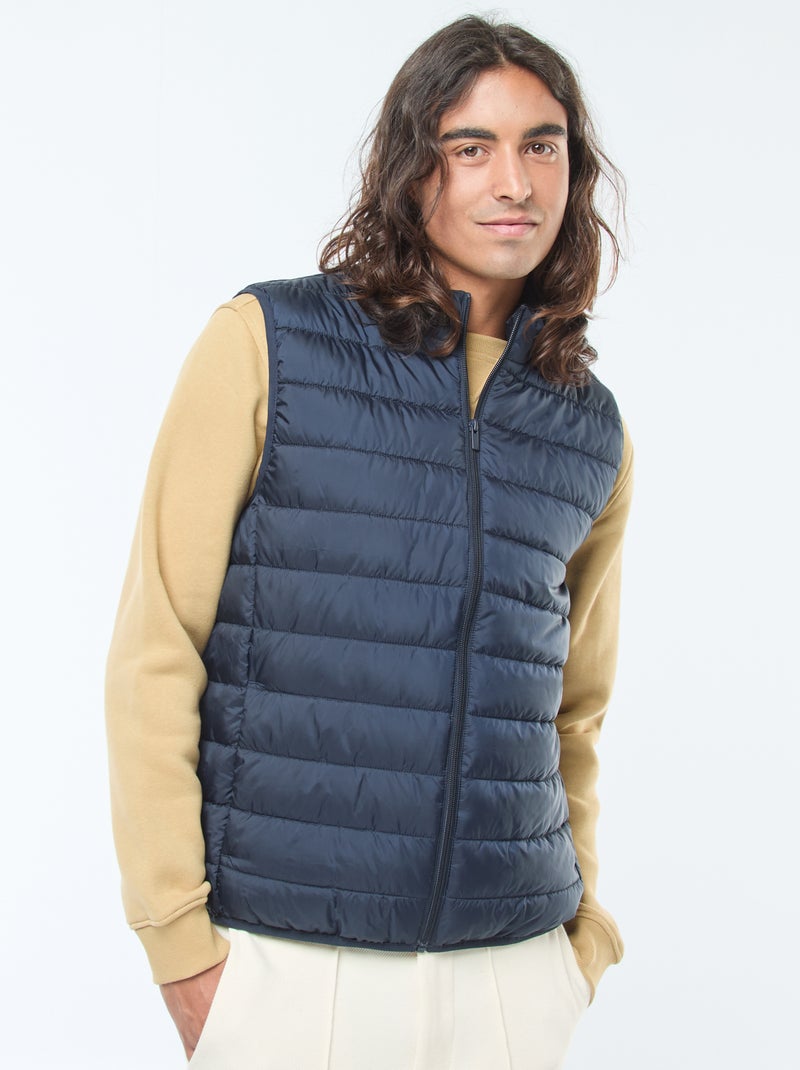 Waterafstotende effen bodywarmer Blauw - Kiabi