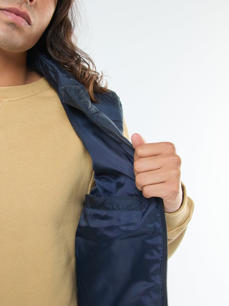 Waterafstotende effen bodywarmer Blauw - Kiabi