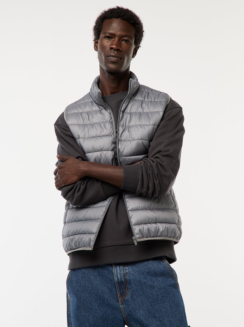 Waterafstotende effen bodywarmer Grijs - Kiabi