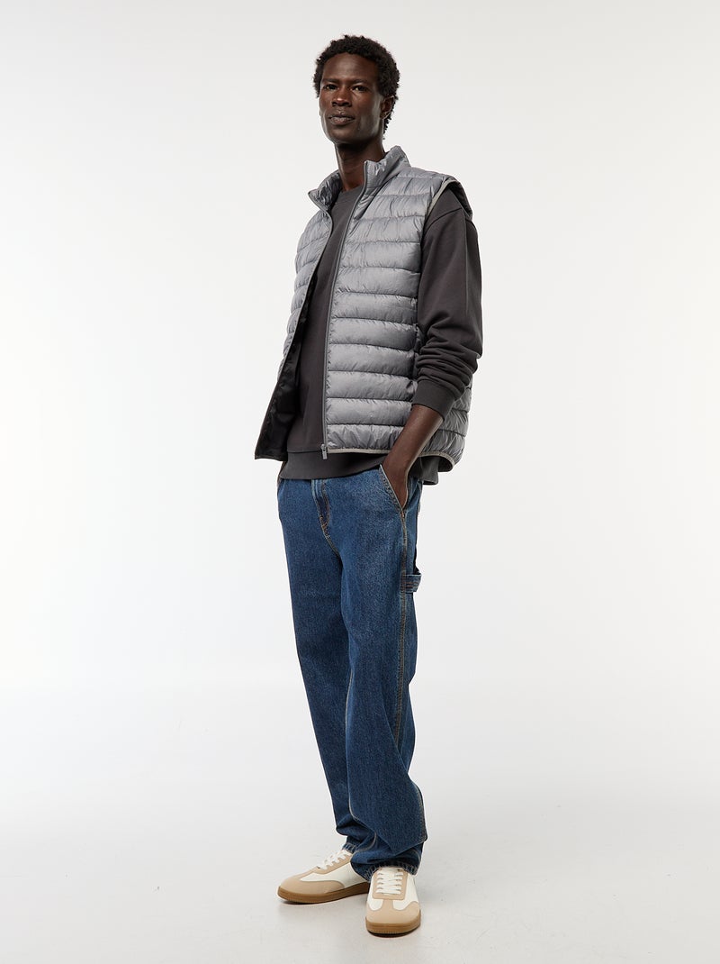 Waterafstotende effen bodywarmer Grijs - Kiabi