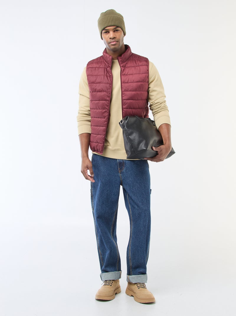 Waterafstotende effen bodywarmer Rood - Kiabi