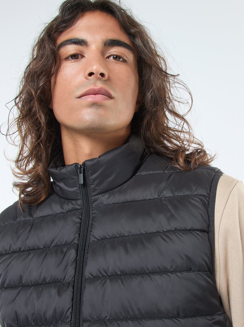 Waterafstotende effen bodywarmer zwart - Kiabi