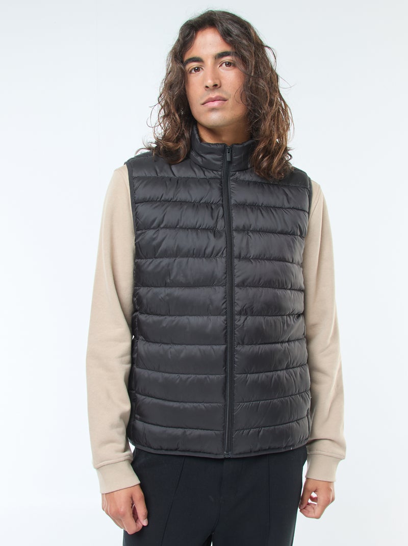 Waterafstotende effen bodywarmer zwart - Kiabi