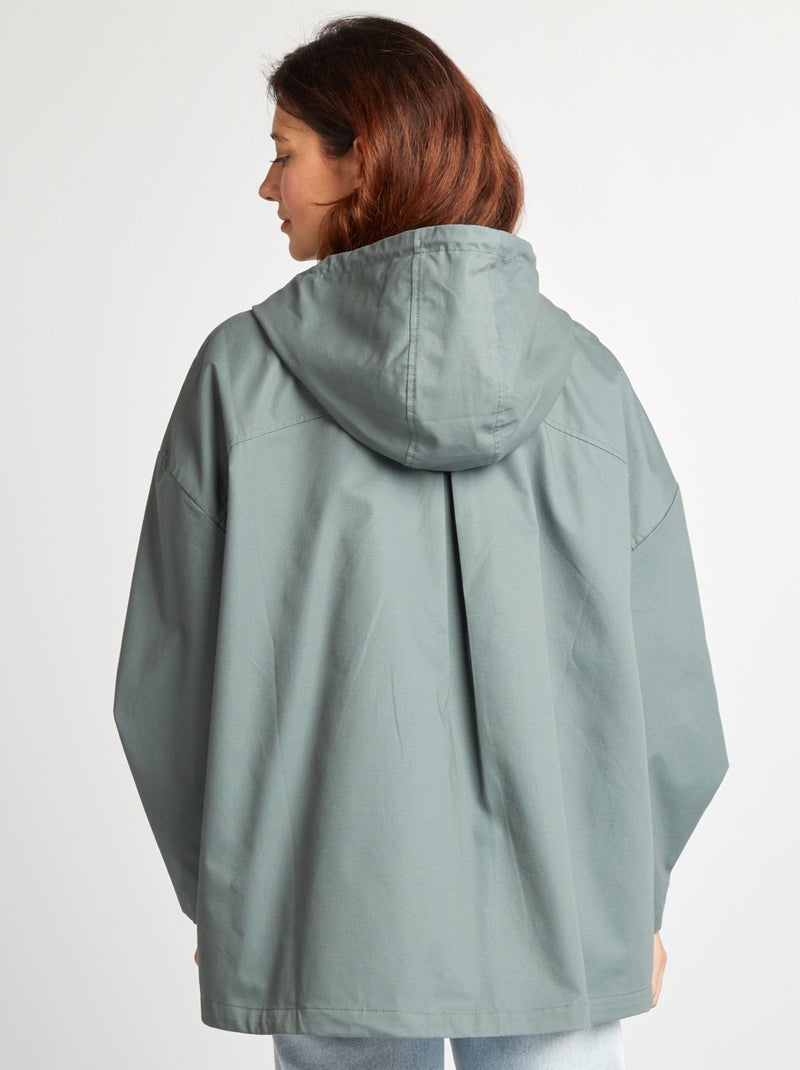 Waterafstotende oversized parka met capuchon GROEN - Kiabi