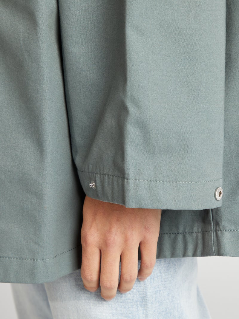 Waterafstotende oversized parka met capuchon GROEN - Kiabi