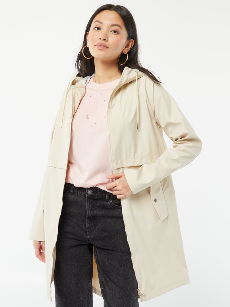 Waterafstotende parka met capuchon BIEGE - Kiabi