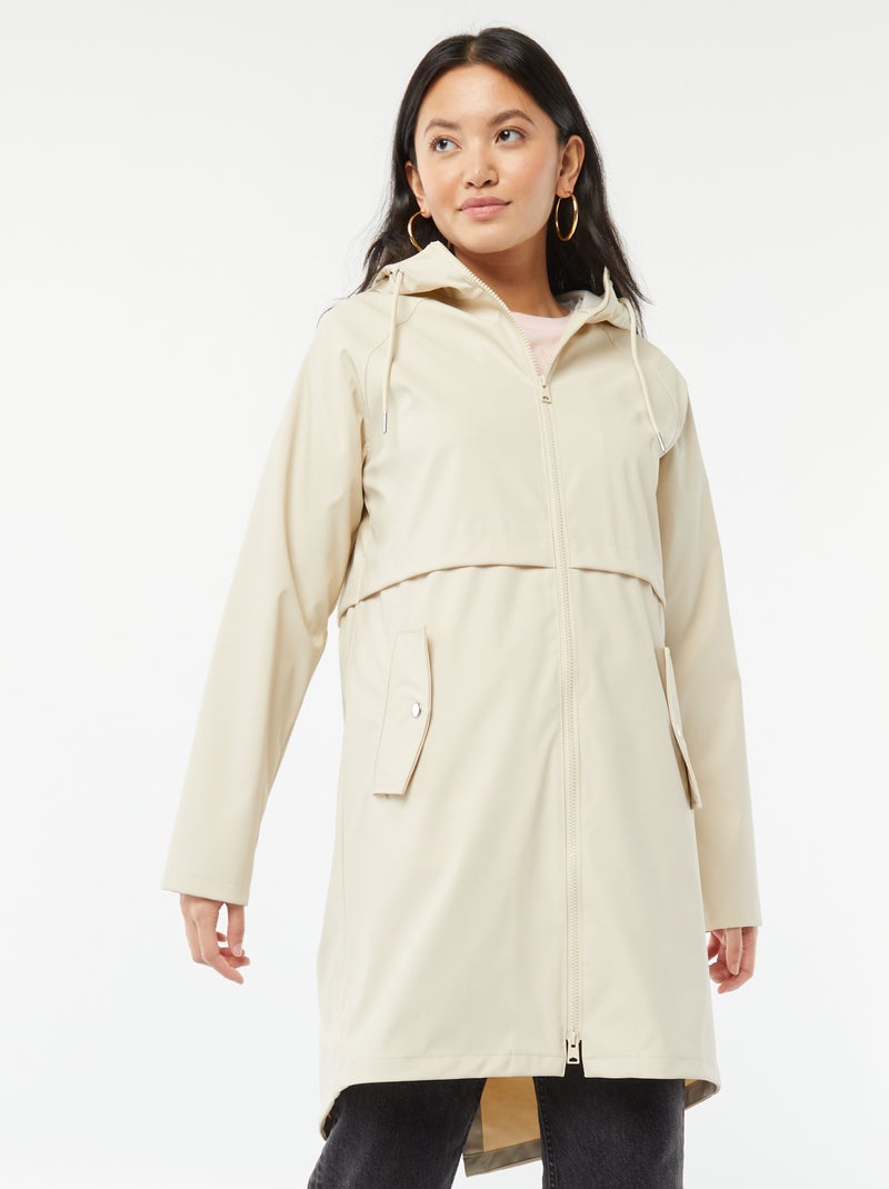 Waterafstotende parka met capuchon BIEGE - Kiabi