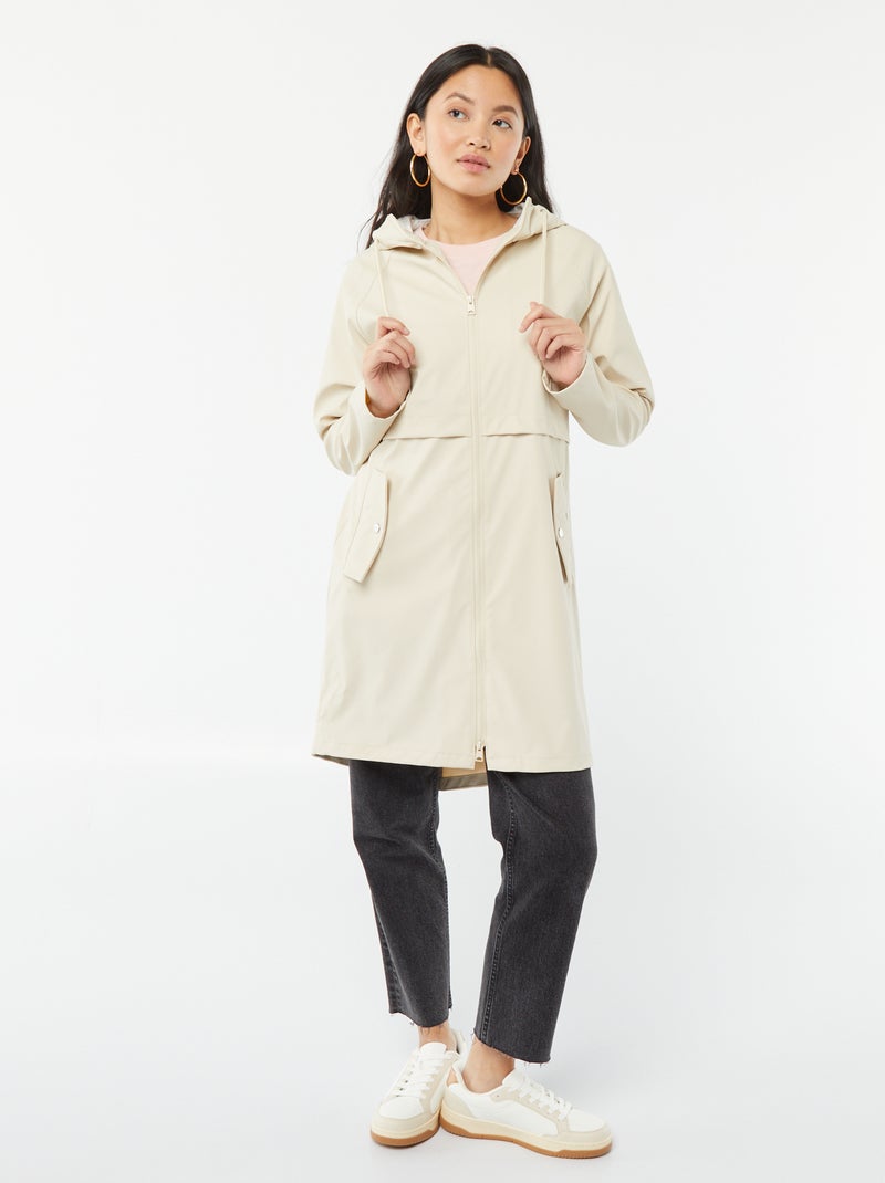 Waterafstotende parka met capuchon BIEGE - Kiabi