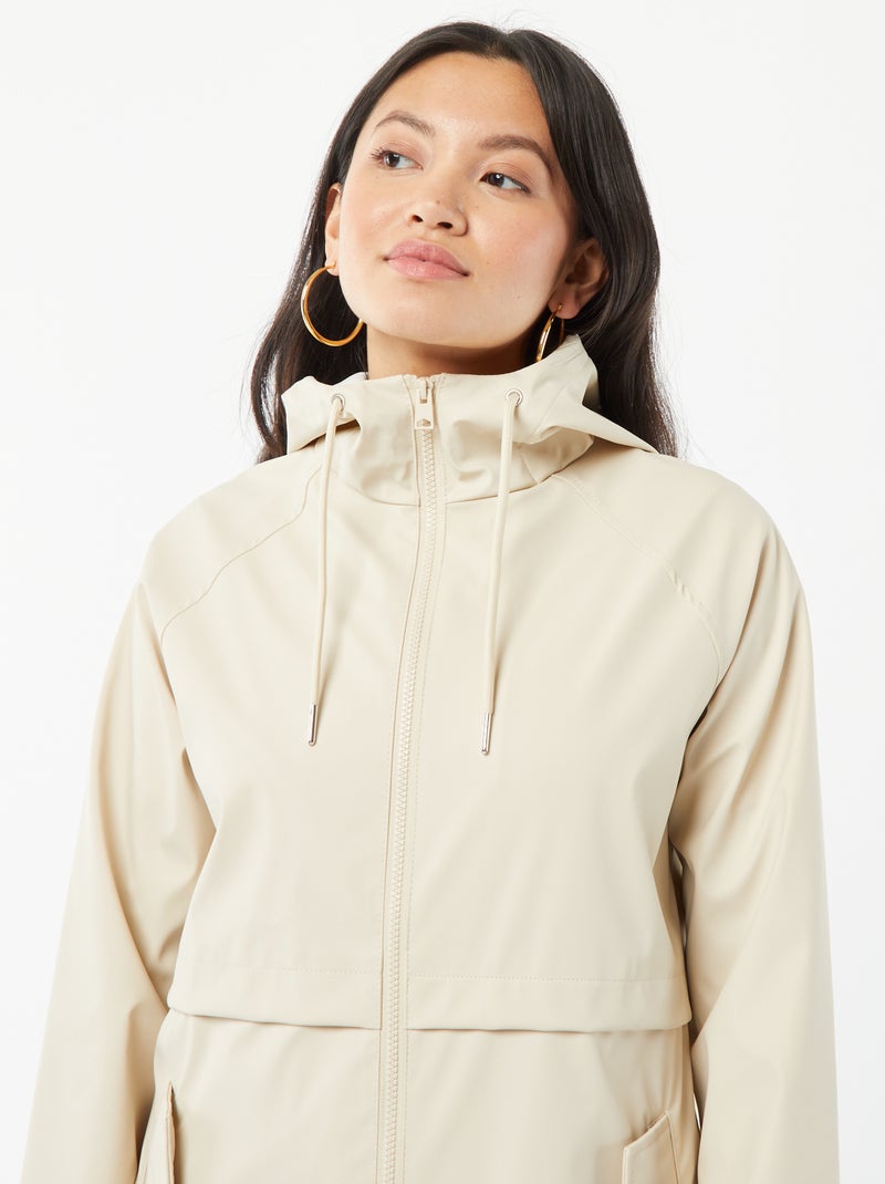 Waterafstotende parka met capuchon BIEGE - Kiabi