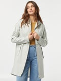 Waterafstotende parka met capuchon BLAUW - Kiabi