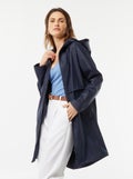Waterafstotende parka met capuchon BLAUW - Kiabi