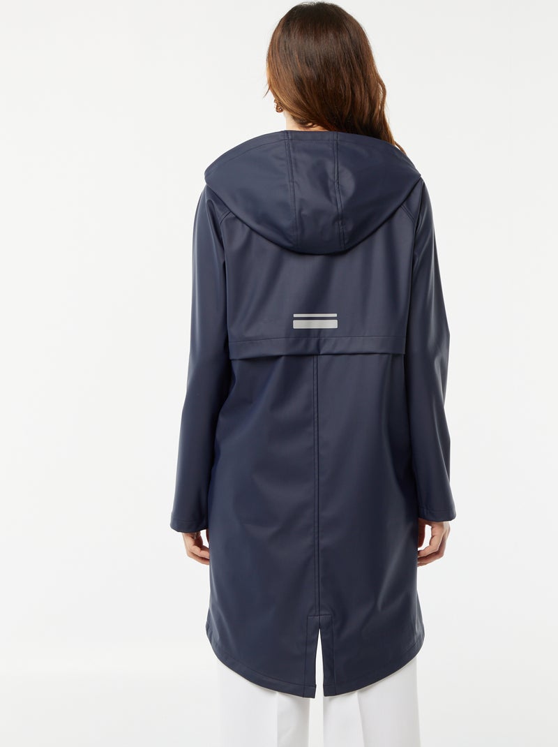 Waterafstotende parka met capuchon BLAUW - Kiabi