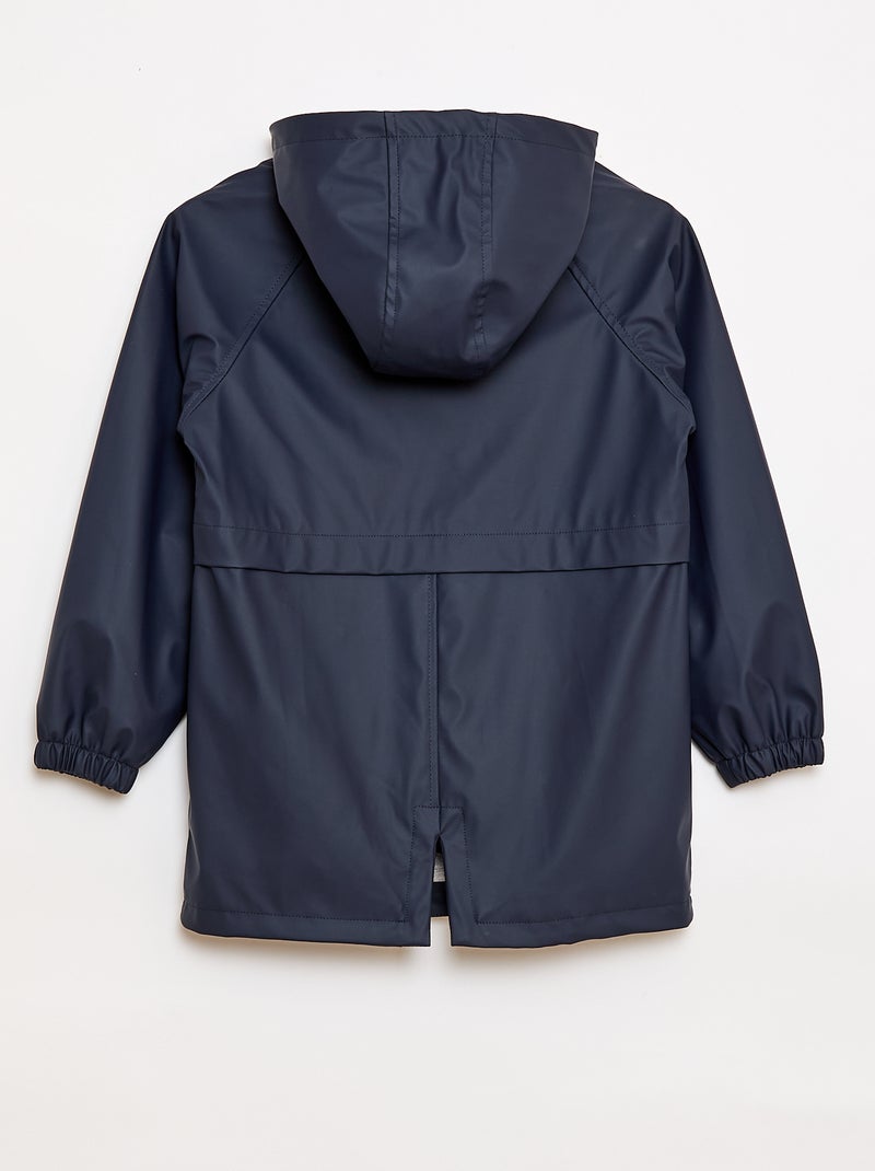 Waterafstotende parka met capuchon Blauw - Kiabi