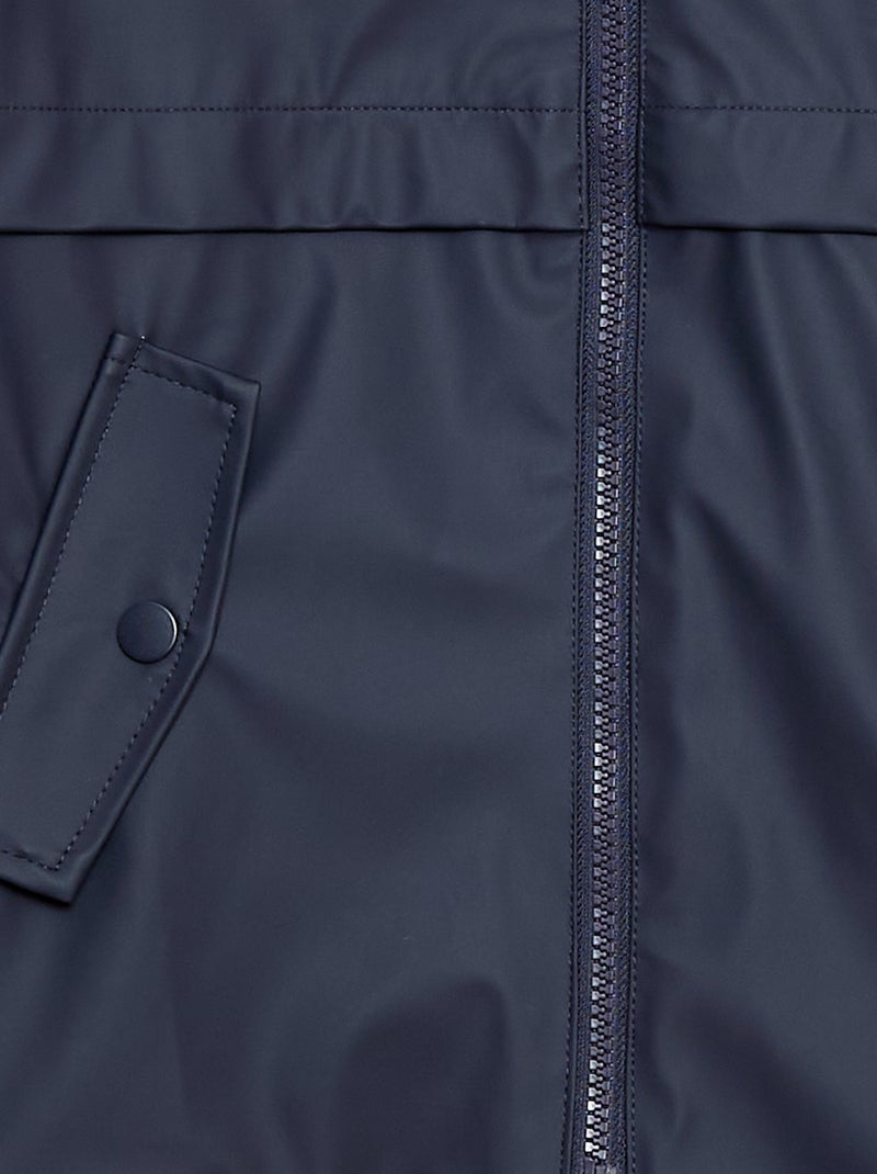 Waterafstotende parka met capuchon Blauw - Kiabi