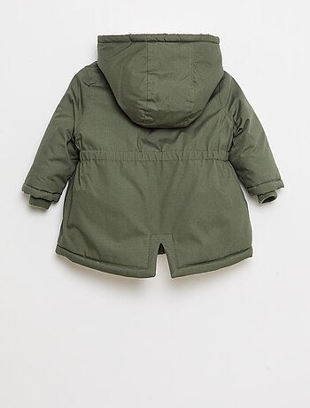 Waterafstotende parka met capuchon
