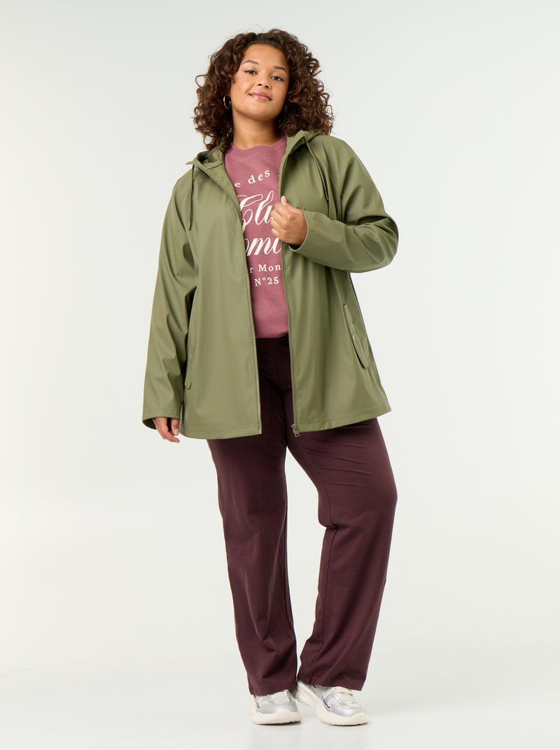 Waterafstotende parka met capuchon Groen - Kiabi