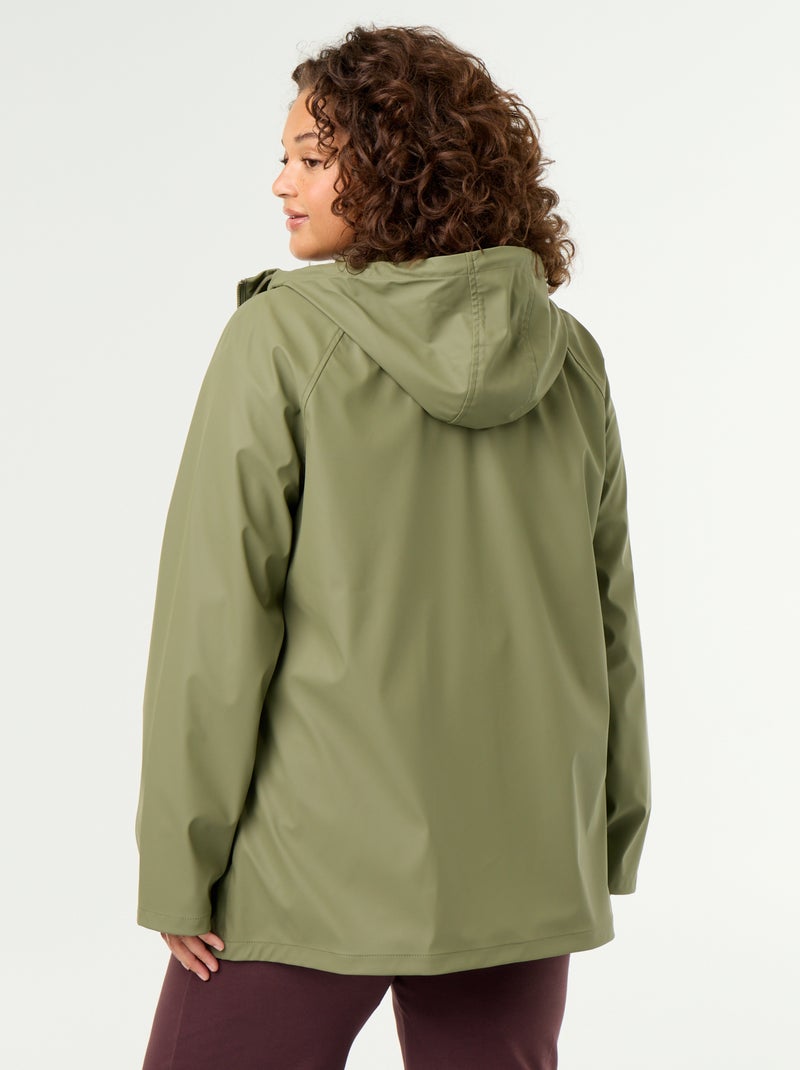 Waterafstotende parka met capuchon Groen - Kiabi