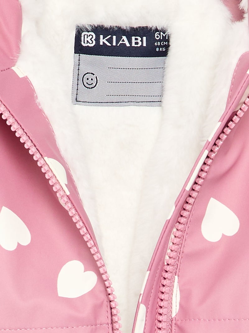 Waterafstotende parka met capuchon Rose - Kiabi