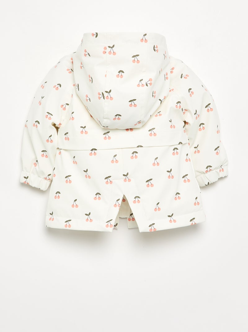 Waterafstotende parka met capuchon Wit - Kiabi