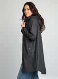Waterafstotende parka met capuchon ZWART - Kiabi