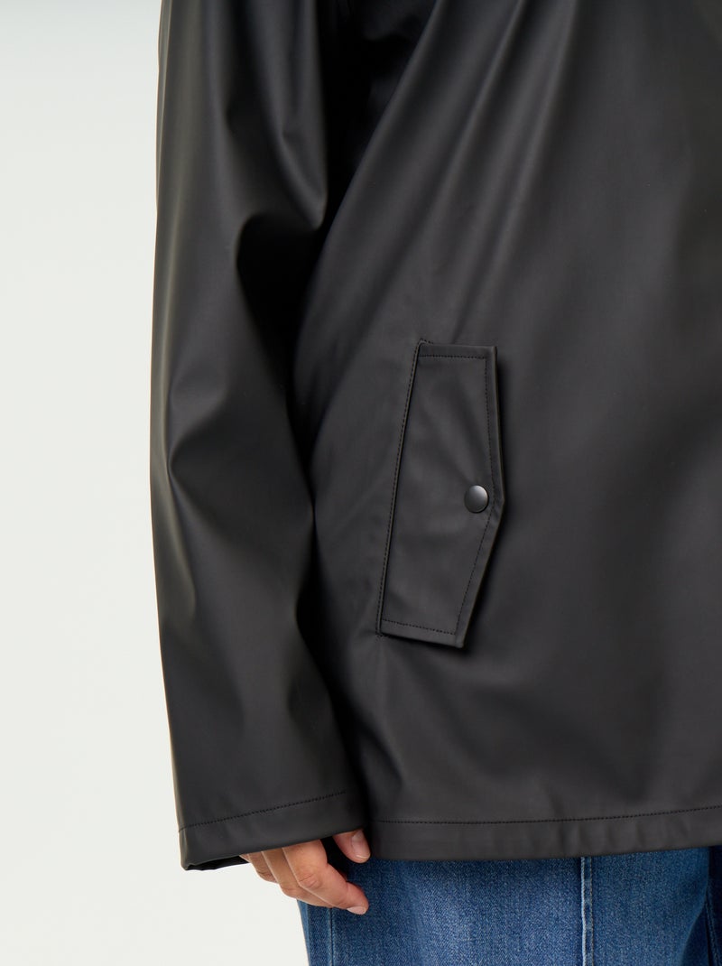 Waterafstotende parka met capuchon Zwart - Kiabi