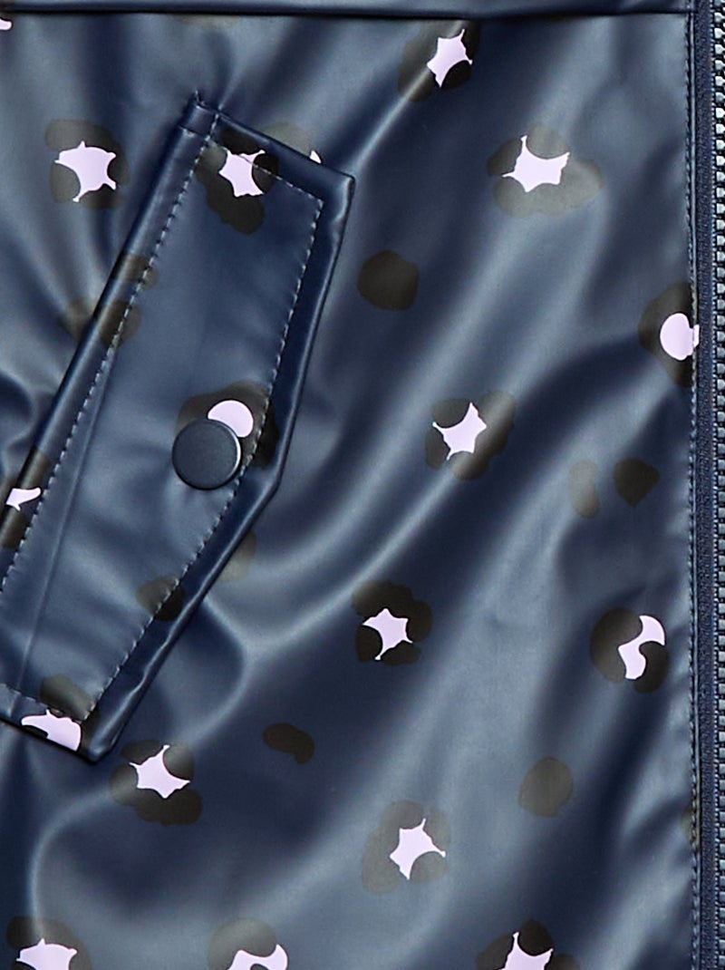 Waterafstotende parka met volledig gevoerde kap Blauw - Kiabi