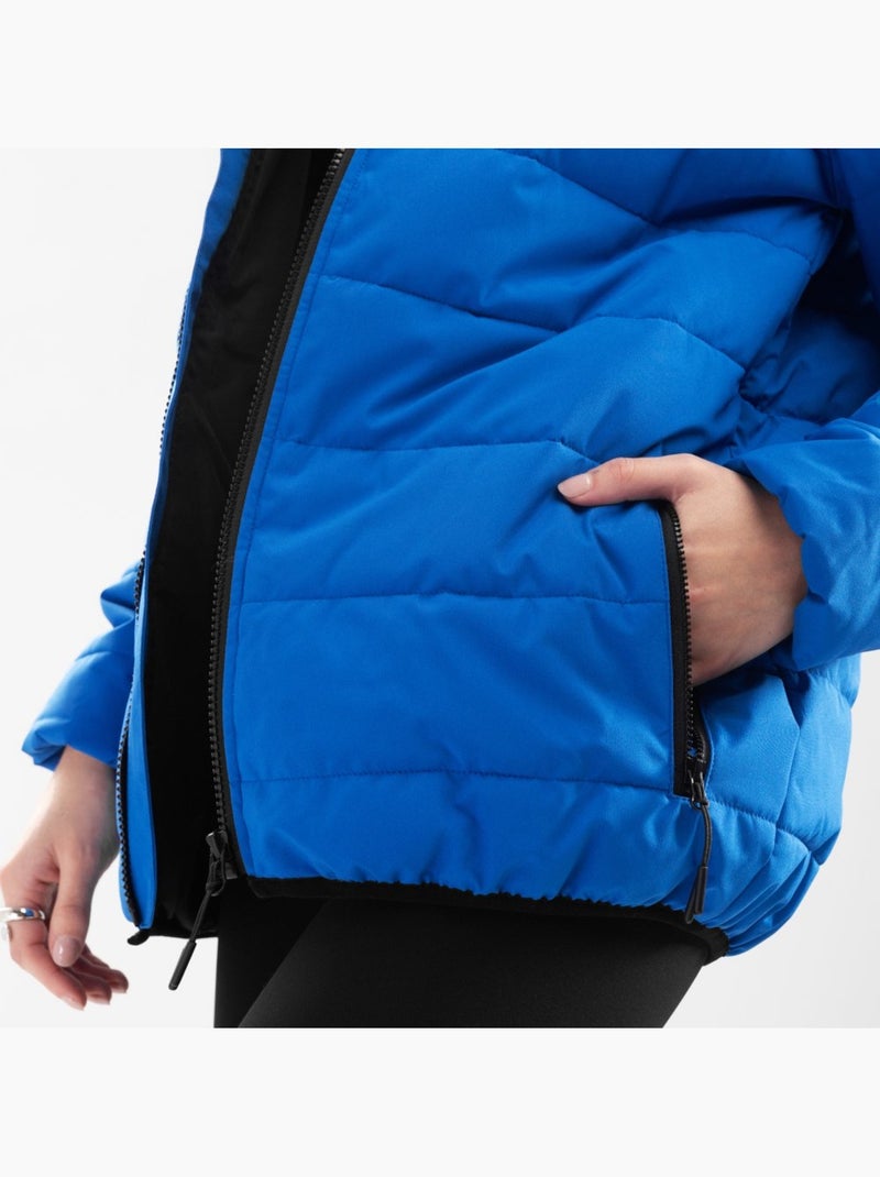 Waterbestendig puffer jack dames Blauw - Kiabi