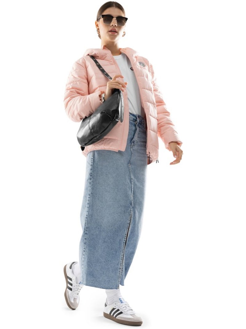 Waterbestendig puffer jack dames Roze - Kiabi