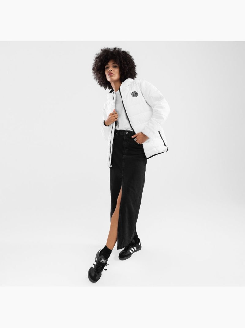 Waterbestendig puffer jack dames Wit - Kiabi