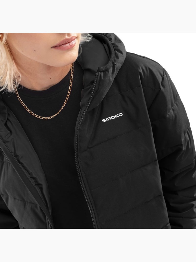 Waterbestendig puffer jack dames Zwart - Kiabi