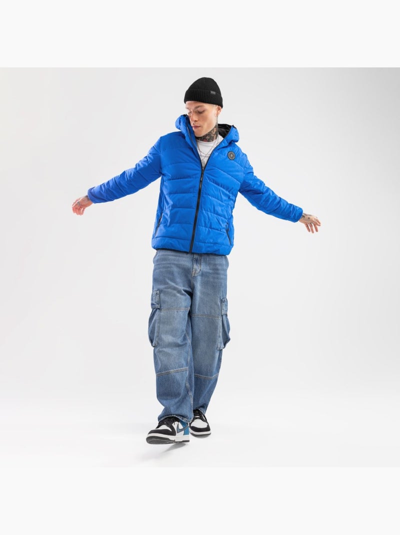 Waterbestendig puffer jack heren Blauw - Kiabi