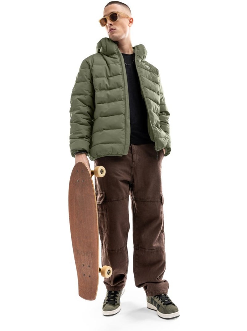 Waterbestendig puffer jack heren Groen - Kiabi