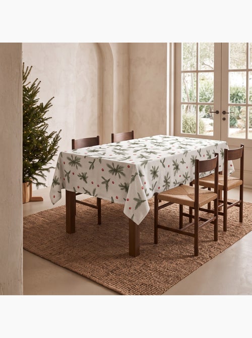 Waterdicht kersttafelkleed met print van dennentakken - gamusi. - Kiabi Waterdicht kersttafelkleed met print van dennentakken - gamusi. - Kiabi