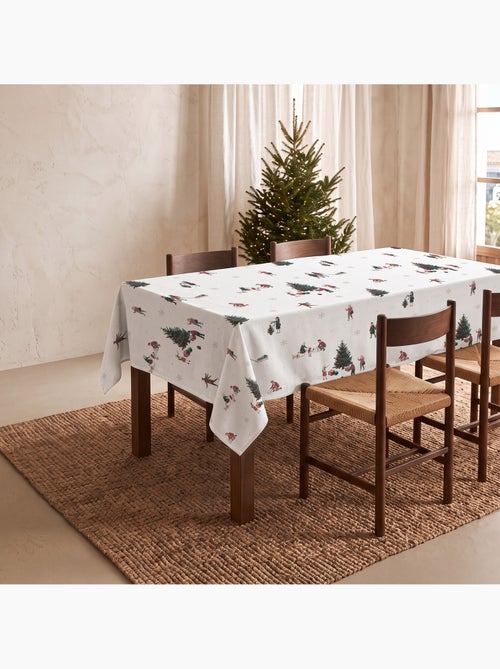 Waterdicht kersttafelkleed met print van winterse taferelen - gamusi. - Kiabi Waterdicht kersttafelkleed met print van winterse taferelen - gamusi. - Kiabi