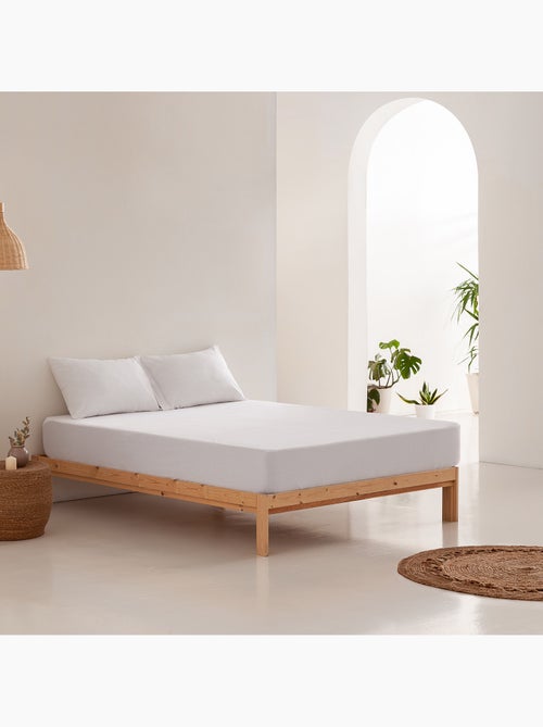 Waterdichte badstof matrasbeschermer, 100% katoen, elastisch, voor matrassen tot 30 cm dik - Gamusi. - Kiabi Waterdichte badstof matrasbeschermer, 100% katoen, elastisch, voor matrassen tot 30 cm dik - Gamusi. - Kiabi