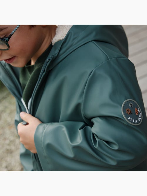Waterdichte kinderjas gevoerd met sherpa en capuchon malo - Kiabi