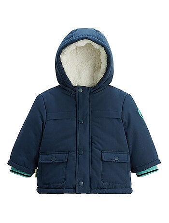 Waterdichte kinderjas met sherpa-voering en capuchon, model oscar